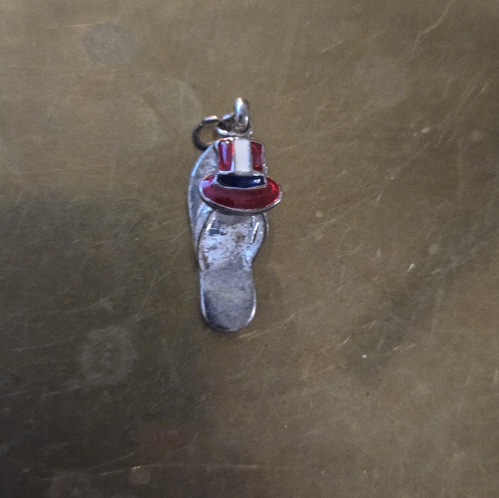 Patriotic Uncle Sam Hat Flip Flop Charm